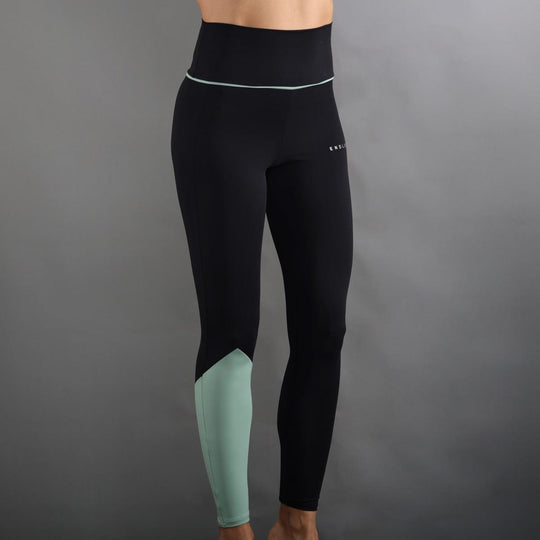 ENDLESS LEGGINS NERO E VERDE
